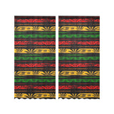 Canabis Marijuana Weed Pattern Print Design 04 Gauze Curtain