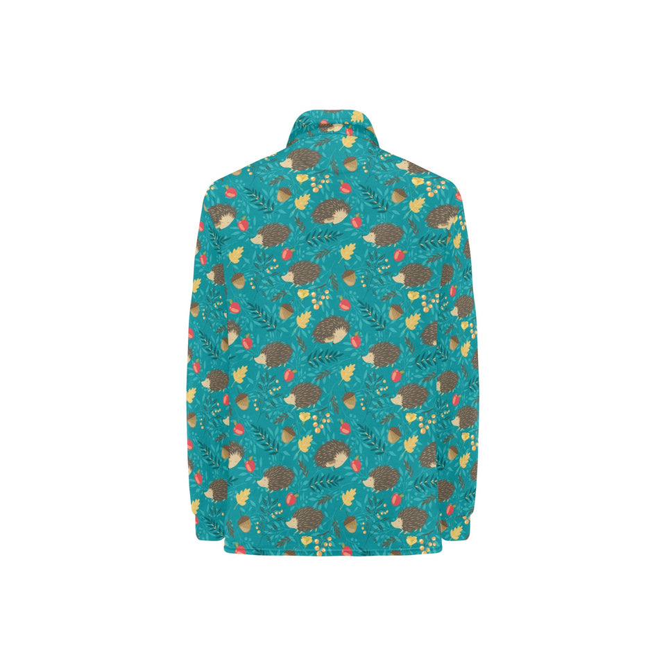 Hedgehog Pattern Print Design 01 Women's Long Sleeve Polo Shirt