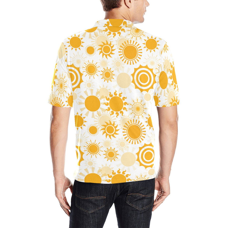 Sun design pattern Men's All Over Print Polo Shirt