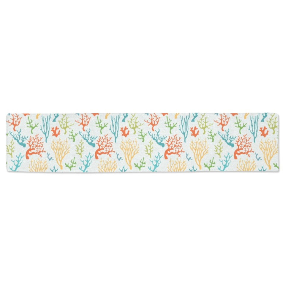 Coral Reef Pattern Print Design 02 Table Runner