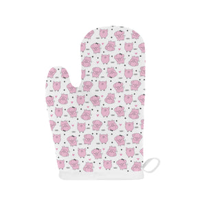 Pig Pattern Print Design 03 Heat Resistant Oven Mitts