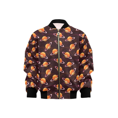Hamburger Pattern Print Design 05 Kids' Boys' Girls' Bomber Jacket