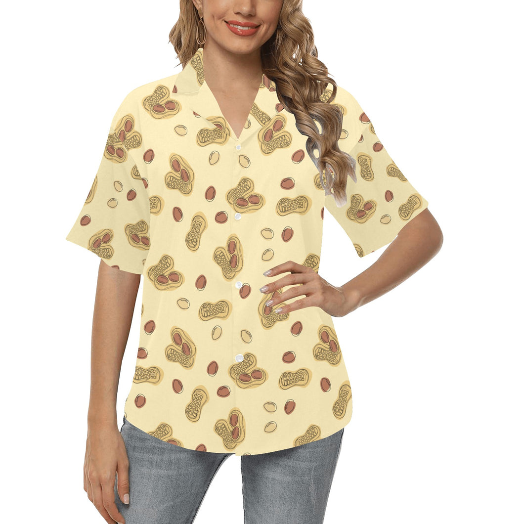 peanuts design pattern Women's All Over Print Hawaiian Shirt