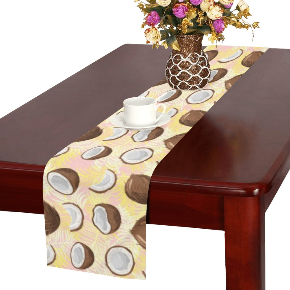 Coconut Pattern Print Design 05 Table Runner