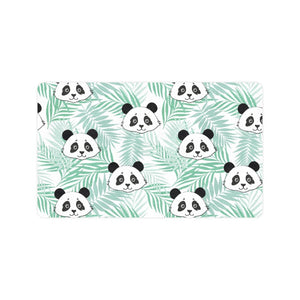 Panda pattern tropical leaves background Doormat