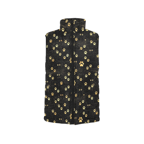 Dog Paws Pattern Print Design 05 Men's Padded Vest