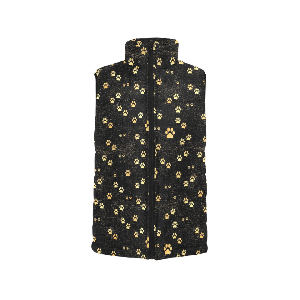 Dog Paws Pattern Print Design 05 Men's Padded Vest