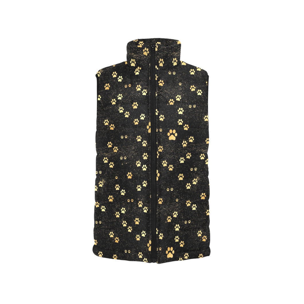 Dog Paws Pattern Print Design 05 Men's Padded Vest