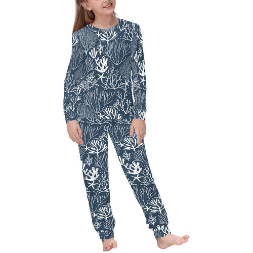 Coral Reef Pattern Print Design 05 Kids' Boys' Girls' All Over Print Pajama Set