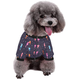 Watercolor colorful seahorse pattern All Over Print Pet Dog Round Neck Fuzzy Shirt