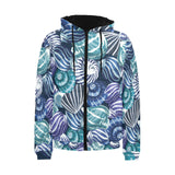 Shell design pattern Men's Padded Hooded Jacket