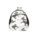 Boston terrier dog hearts vector pattern All Over Print Chest Bag
