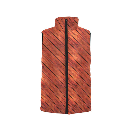 Wood Printed Pattern Print Design 03 Men's Padded Vest