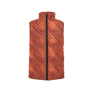 Wood Printed Pattern Print Design 03 Men's Padded Vest