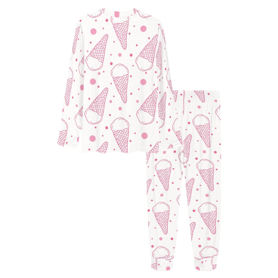 Hand drawn ice cream pattern Women's All Over Print Pajama Set