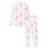 Hand drawn ice cream pattern Women's All Over Print Pajama Set