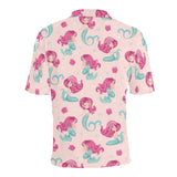Cute little mermaid pattern Men's All Over Print Polo Shirt