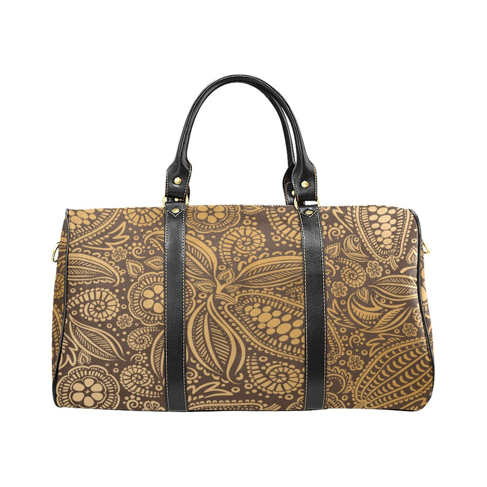 cacao beans tribal polynesian pattern background Travel Bag