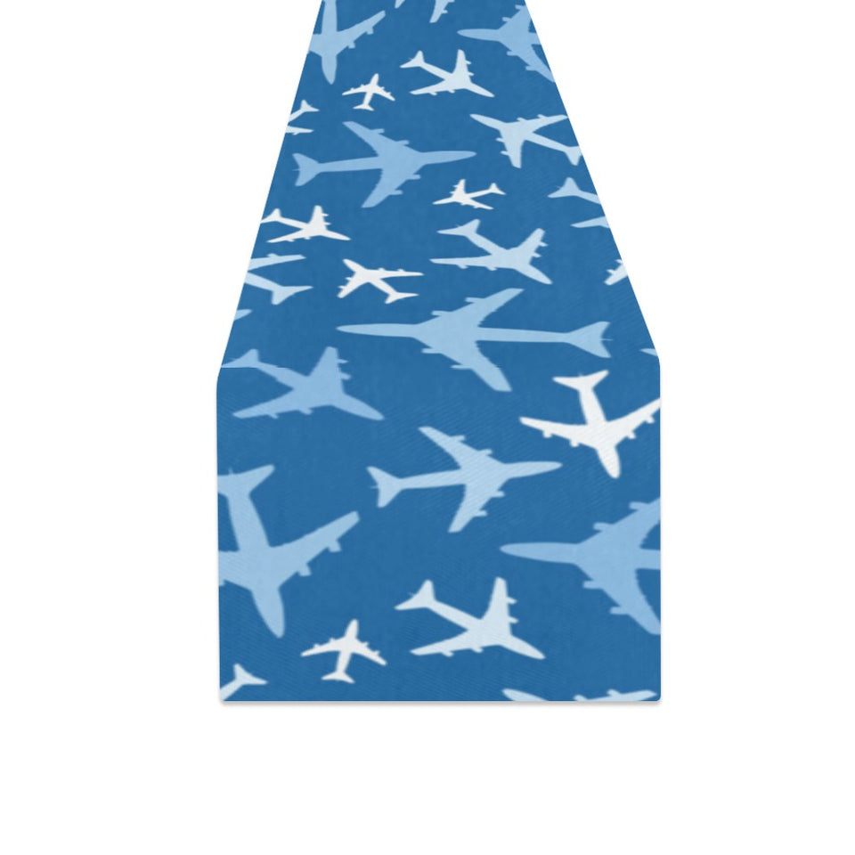 Airplane pattern in the sky Table Runner
