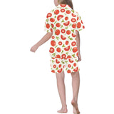 Tomato pattern Kids' Boys' Girls' V-Neck Short Pajama Set