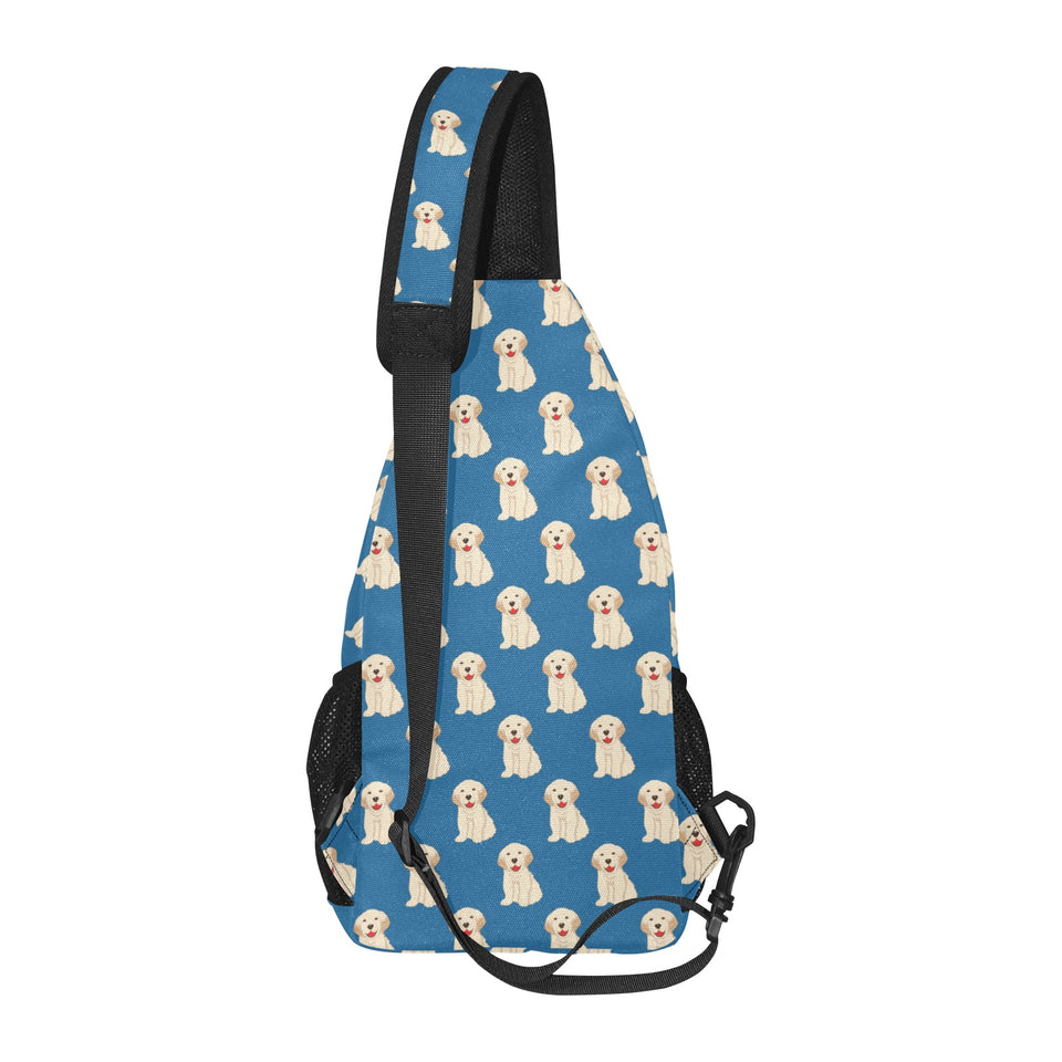 Golden Retriever Pattern Print Design 03 All Over Print Chest Bag