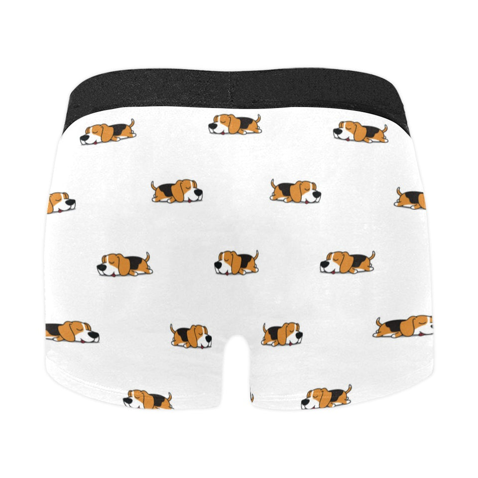 Cute beagle dog sleeping pattern Men's All Over Print Boxer Briefs Men's Underwear