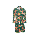Squirrel Pattern Print Design 03 Men's Long Sleeve Belted Night Robe
