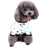 Dog Paws Pattern Print Design 04 All Over Print Pet Dog Round Neck Fuzzy Shirt