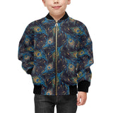 Beautiful peacock feather pattern Kids' Boys' Girls' Bomber Jacket