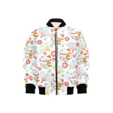 Maneki neko cat fan sakura Kids' Boys' Girls' Bomber Jacket