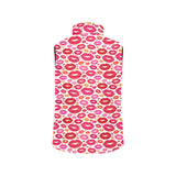 Lips Pattern Print Design 01 Men's Padded Vest