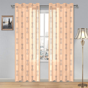 Engine Piston Cream Background Pattern Design 04 Gauze Curtain