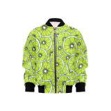 Slices of Lime design pattern Kids' Boys' Girls' Bomber Jacket
