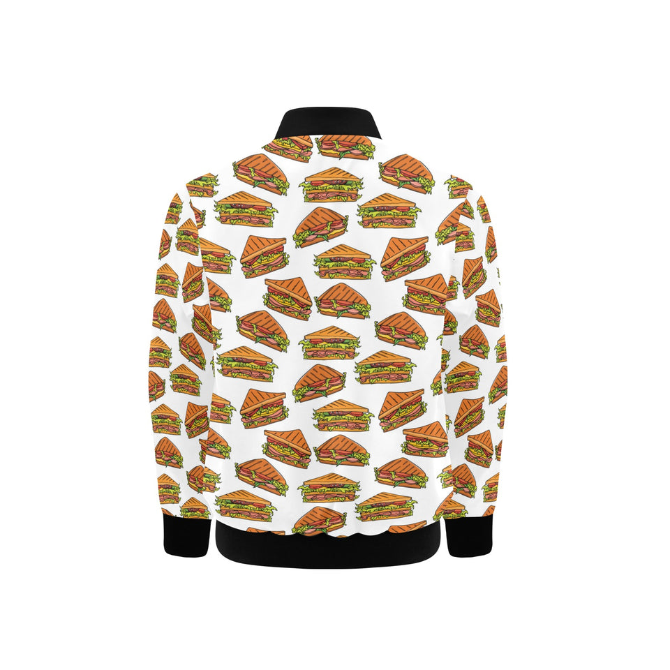 Sandwich Pattern Print Design 02 Kids' Boys' Girls' Bomber Jacket