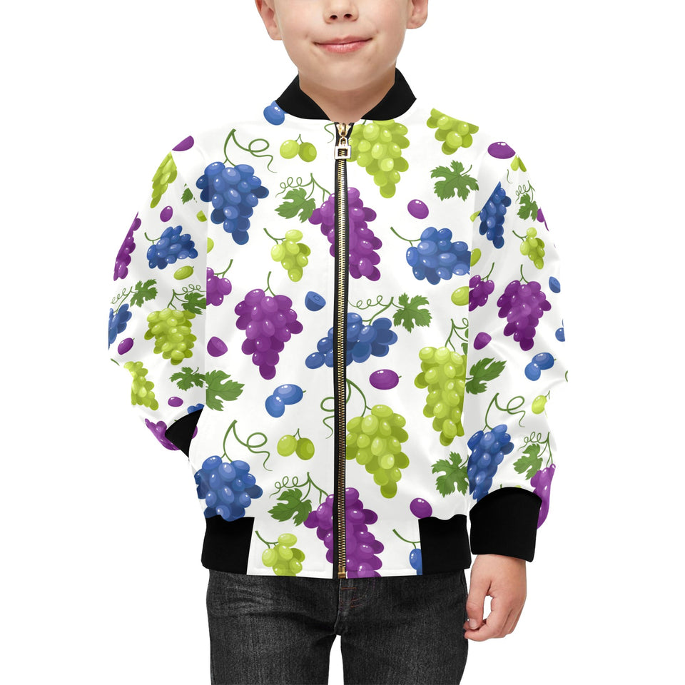 Grape pattern Kids' Boys' Girls' Bomber Jacket
