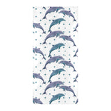 Dolphins pattern dotted background Beach Towel