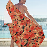 Fire flame pattern Beach Towel