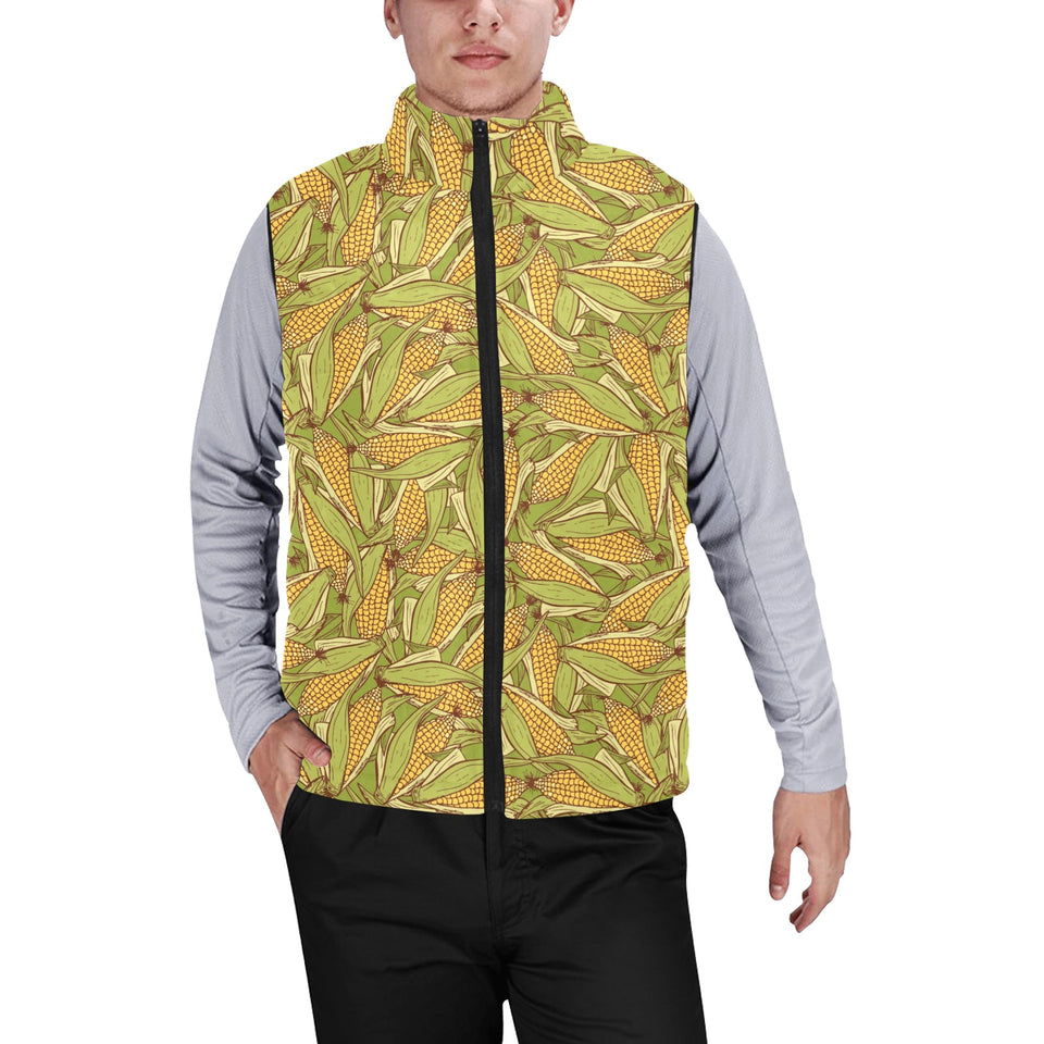 Corn Pattern Print Design 01 Men's Padded Vest