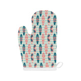 Surfboard Pattern Print Design 02 Heat Resistant Oven Mitts