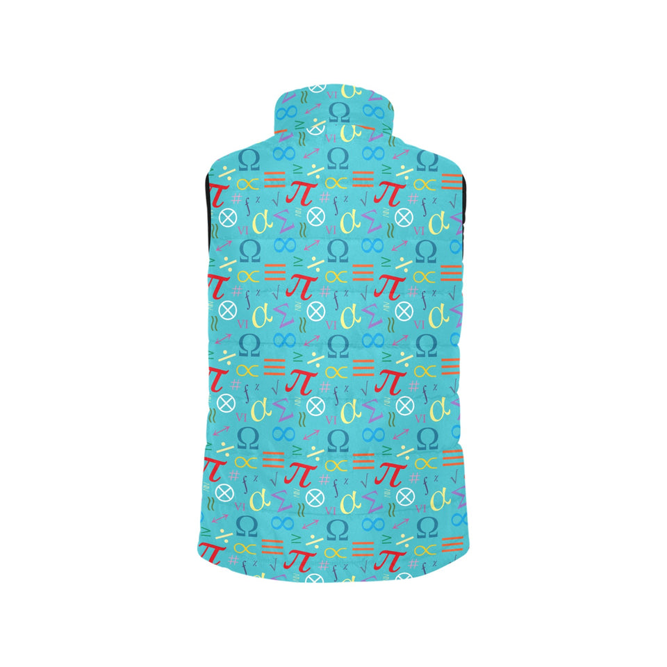 Math Pattern Print Design 02 Women's Padded Vest
