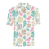 Colorful shell pattern Men's All Over Print Polo Shirt