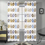 Teddy Bear Pattern Print Design 02 Gauze Curtain