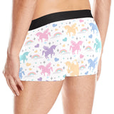colorful unicorn rainbow heart pattern Men's All Over Print Boxer Briefs Men's Underwear