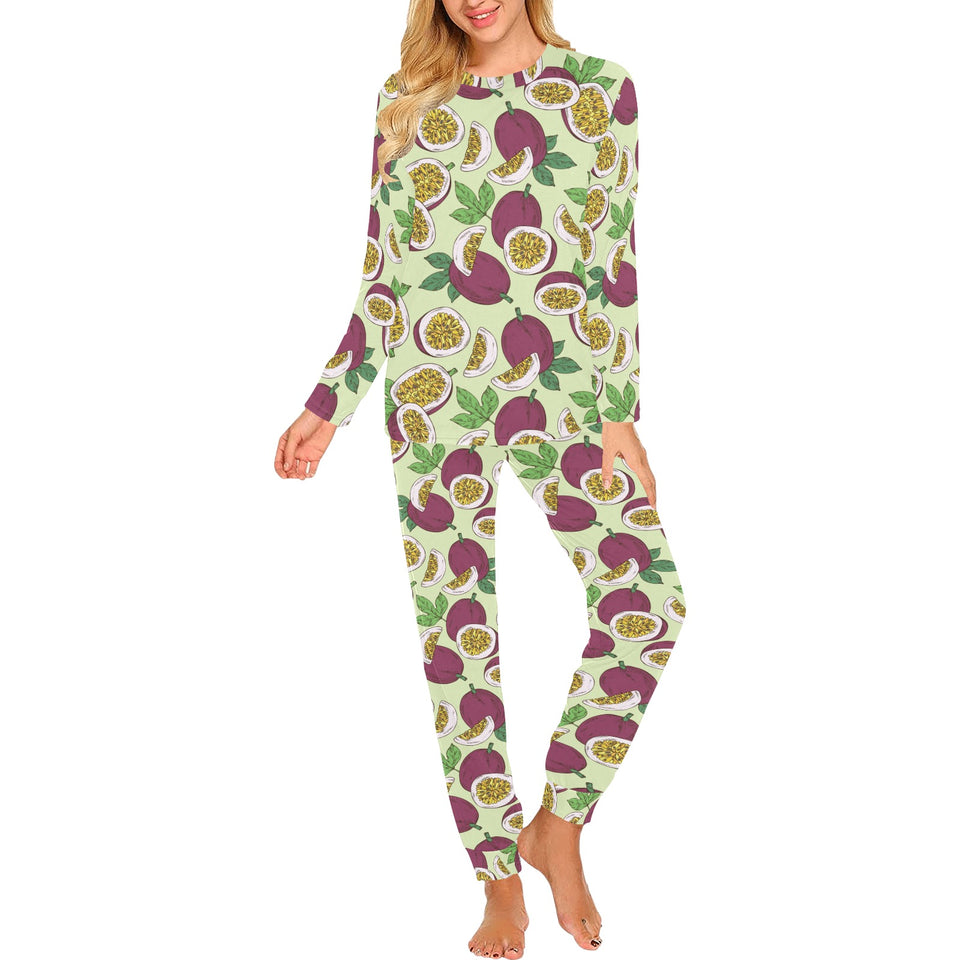 Paassion fruit pattern Women's All Over Print Pajama Set