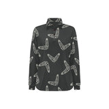 Hand drawn boomerang Australian aboriginal ornamen Women's Long Sleeve Polo Shirt
