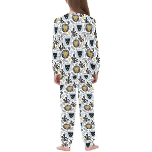 Lion Pattern Print Design 05 Kids' Boys' Girls' All Over Print Pajama Set
