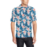 Hibiscus Pattern Print Design 02 Men's All Over Print Polo Shirt