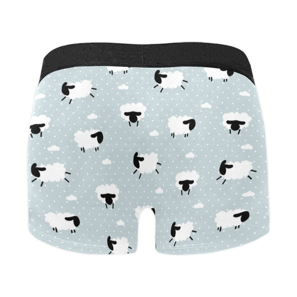 Sheep polka dot cloud pattern Men's All Over Print Boxer Briefs Men's Underwear