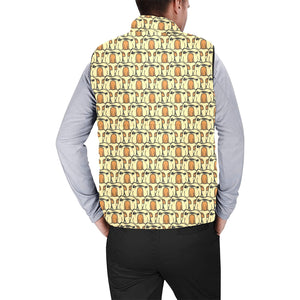 English Bulldog Pattern Print Design 02 Men's Padded Vest