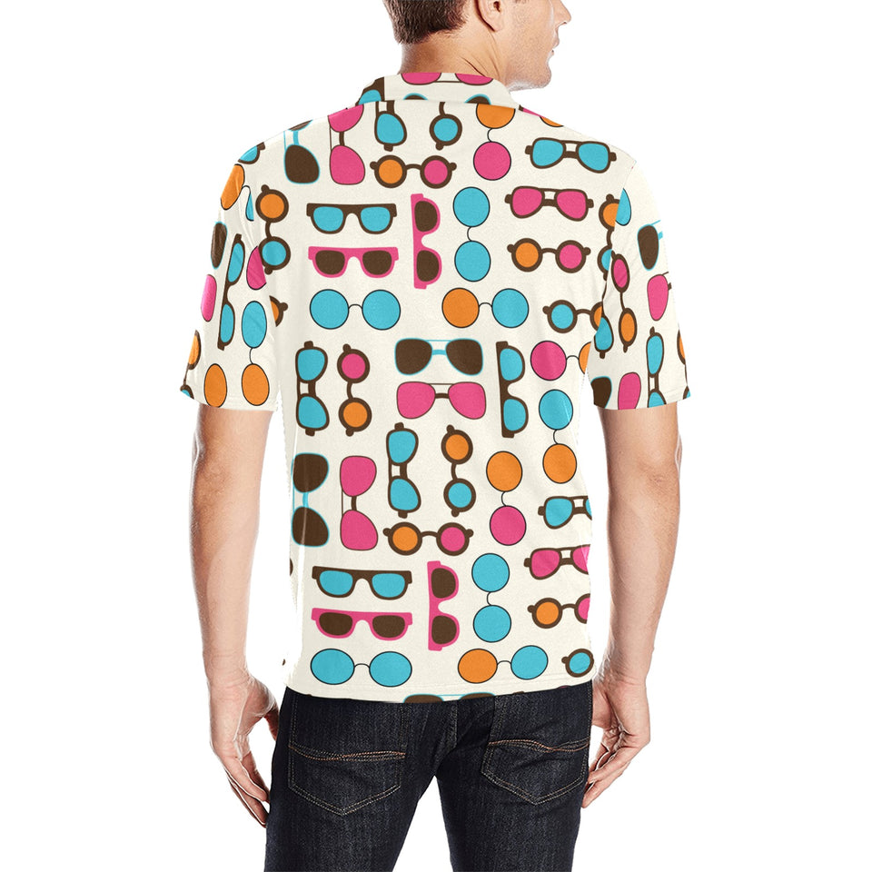 Sun Glasses Pattern Print Design 03 Men's All Over Print Polo Shirt